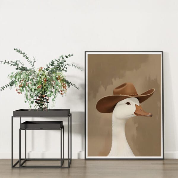 silly cowboy goose print laydown silly cowboy goose print laydown