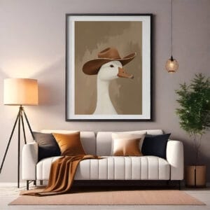 Silly Cowboy Goose Print