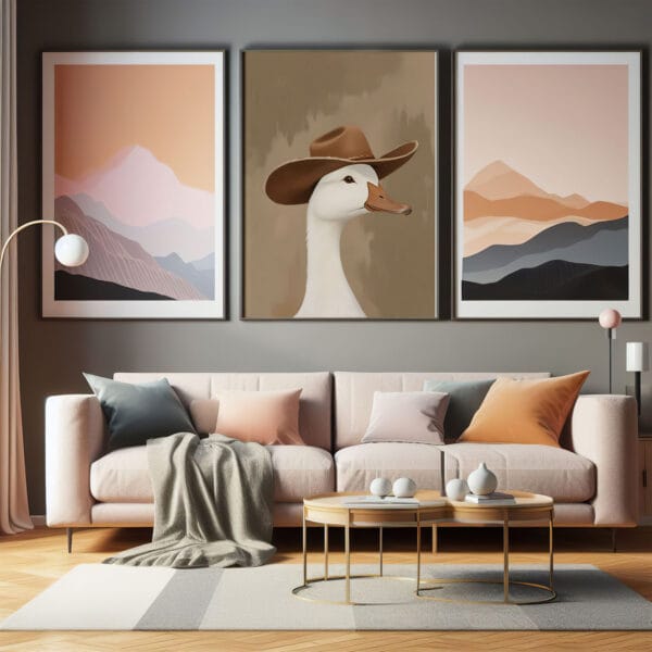 silly cowboy goose print modern 3 silly cowboy goose print modern 3