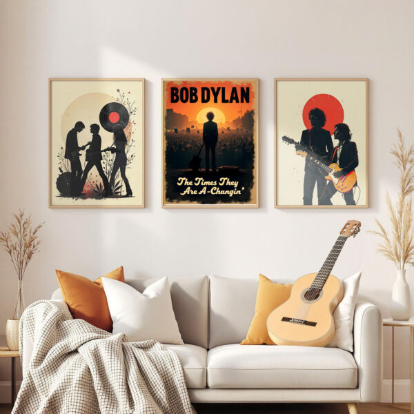 Bob Dylan 3-frames-wall Bob Dylan 3-frames-wall