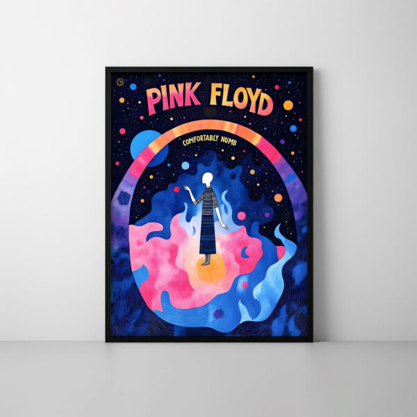 Comfortably Numb – Psychedelic Dreamscape 1 Basic-1 Pink Floyd Comfortably Numb Wall Art