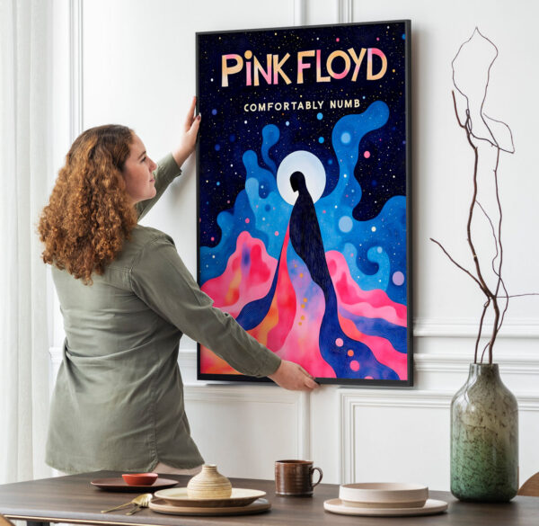 Picture frame mockup psd hanging on wall minimal interior design Picture frame mockup psd hanging on wall minimal interior design