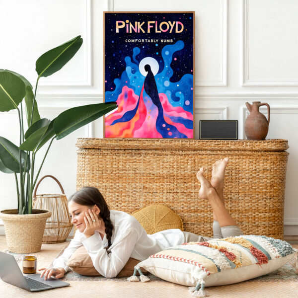 Picture frame mockup psd with bohemian home decor Picture frame mockup psd with bohemian home decor