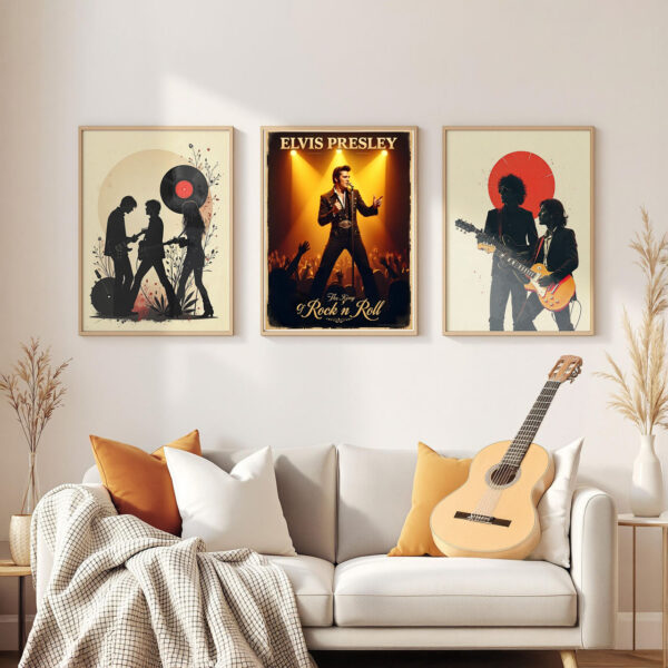Elvis Presley 3-frames-wall Elvis Presley 3-frames-wall
