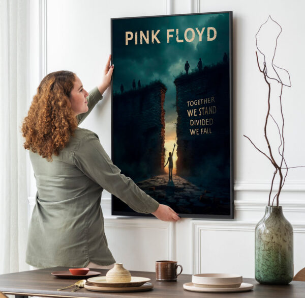 Picture frame mockup psd hanging on wall minimal interior design Picture frame mockup psd hanging on wall minimal interior design