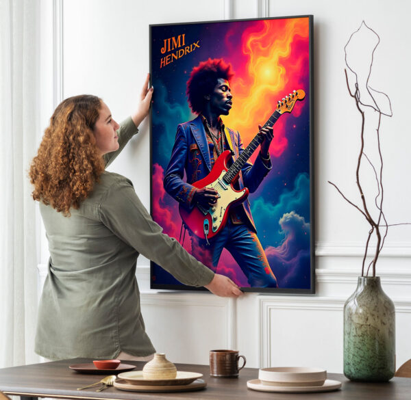 Picture frame mockup psd hanging on wall minimal interior design Picture frame mockup psd hanging on wall minimal interior design