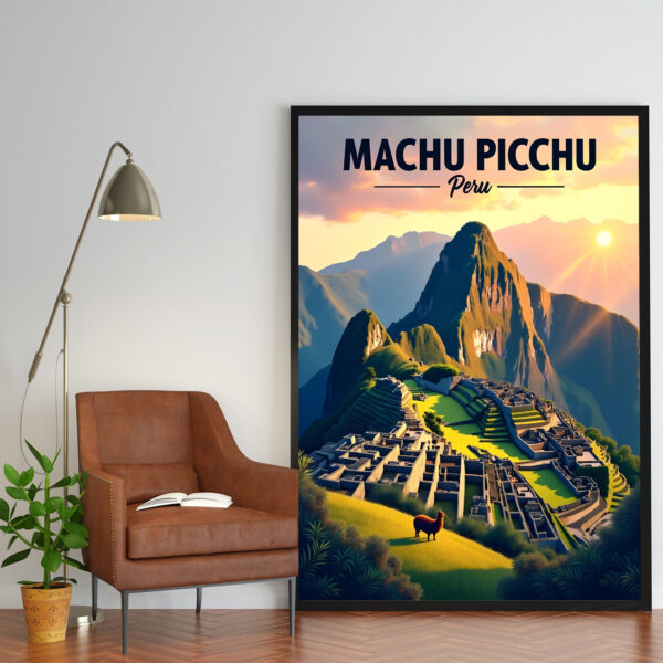 Poster Frame in living room Psd Mockup Poster Frame in living room Psd Mockup