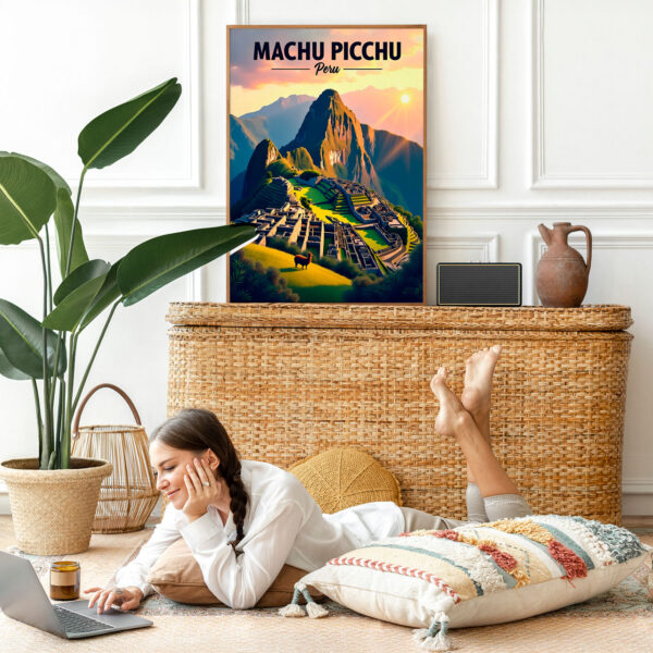 Picture frame mockup psd with bohemian home decor Picture frame mockup psd with bohemian home decor