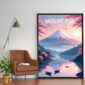 Poster Frame in living room Psd Mockup