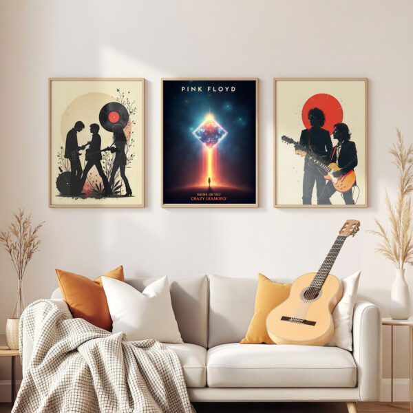 Shine On You Crazy Diamond – Cosmic Tribute 3-frames-wall Pink Floyd Shine On You Crazy Diamond Poster