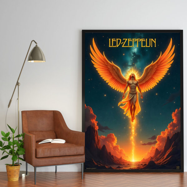 Poster Frame in living room Psd Mockup Poster Frame in living room Psd Mockup