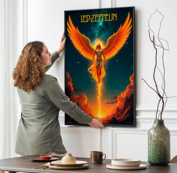 Picture frame mockup psd hanging on wall minimal interior design Picture frame mockup psd hanging on wall minimal interior design