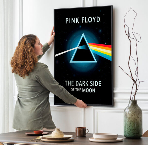 Picture frame mockup psd hanging on wall minimal interior design Picture frame mockup psd hanging on wall minimal interior design