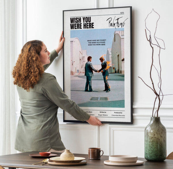 Picture frame mockup psd hanging on wall minimal interior design Picture frame mockup psd hanging on wall minimal interior design