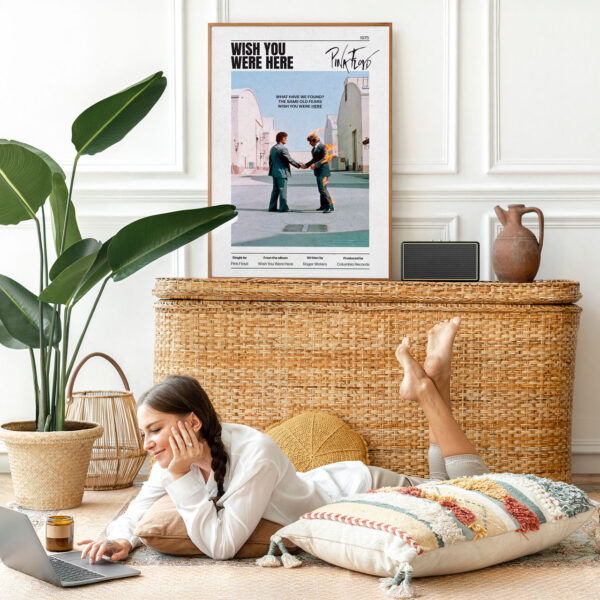 Picture frame mockup psd with bohemian home decor Picture frame mockup psd with bohemian home decor