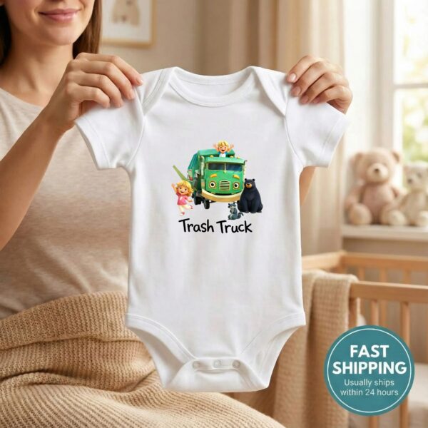 Trash Truck Onesie – Perfect Baby Gift, Adorable Truck Design, Joyful Wear For Little Truck Lovers