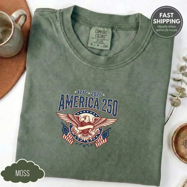 America 250 Patriotic Shirt – Retro USA Style, Bold Collegiate Look, Wear Your American Pride With Style America 250 Patriotic Shirt – Retro USA Style, Bold Collegiate Look, Wear Your American Pride With Style