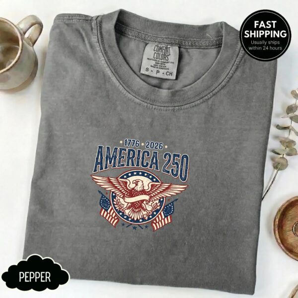 America 250 Patriotic Shirt – Retro USA Style, Bold Collegiate Look, Wear Your American Pride With Style America 250 Patriotic Shirt – Retro USA Style, Bold Collegiate Look, Wear Your American Pride With Style
