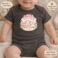 Custom Name Easter Bodysuit – Personalized First Easter Outfit, Adorable Bunny & Lamb Design, Perfect Baby Gift