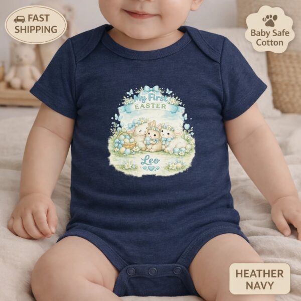 Custom Name Easter Bodysuit – Personalized First Easter Outfit, Adorable Bunny & Lamb Design, Perfect Baby Gift Custom Name Easter Bodysuit – Personalized First Easter Outfit, Adorable Bunny & Lamb Design, Perfect Baby Gift