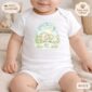 Custom Name Easter Bodysuit – Personalized First Easter Outfit, Adorable Bunny & Lamb Design, Perfect Baby Gift