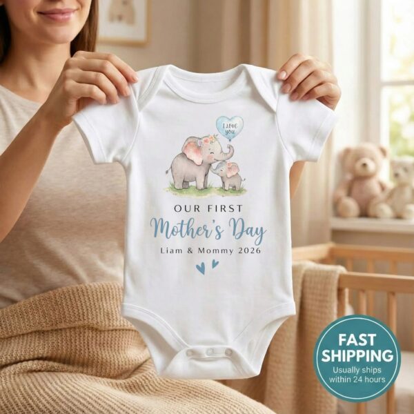 First Mother’s Day Matching Outfit – Mom and Baby Boy Set, Personalized Baby Bodysuit & Mom Shirt, Our First Mother’s Day Gift First Mother’s Day Matching Outfit – Mom and Baby Boy Set, Personalized Baby Bodysuit & Mom Shirt, Our First Mother’s Day Gift