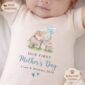 First Mother’s Day Matching Outfit – Mom and Baby Boy Set, Personalized Baby Bodysuit & Mom Shirt, Our First Mother’s Day Gift