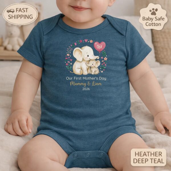 First Mothers Day Onesie – Personalized Elephant Design, Cherished Keepsake, Celebrating Mom’s First Year First Mothers Day Onesie – Personalized Elephant Design, Cherished Keepsake, Celebrating Mom’s First Year