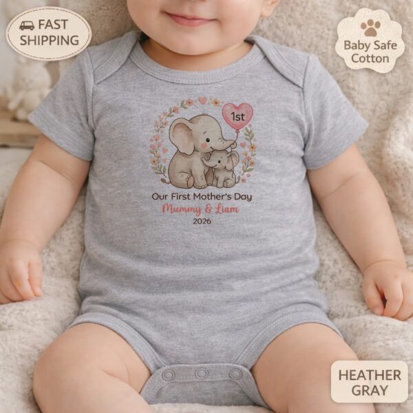 First Mothers Day Onesie – Personalized Elephant Design, Cherished Keepsake, Celebrating Mom’s First Year First Mothers Day Onesie – Personalized Elephant Design, Cherished Keepsake, Celebrating Mom’s First Year