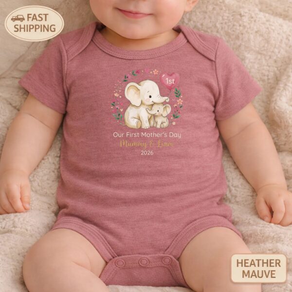 First Mothers Day Onesie – Personalized Elephant Design, Cherished Keepsake, Celebrating Mom’s First Year First Mothers Day Onesie – Personalized Elephant Design, Cherished Keepsake, Celebrating Mom’s First Year