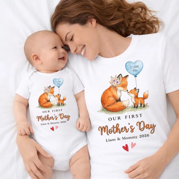 Personalized First Mother’s Day Mom & Baby Set – Mom and Baby Matching Set, Personalized Our First Mother’s Day Bodysuit & Shirt Gift Personalized First Mother’s Day Mom & Baby Set – Mom and Baby Matching Set, Personalized Our First Mother’s Day Bodysuit & Shirt Gift