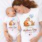 Personalized First Mother’s Day Mom & Baby Set – Mom and Baby Matching Set, Personalized Our First Mother’s Day Bodysuit & Shirt Gift