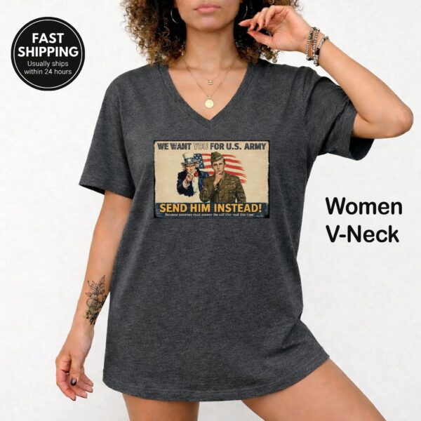 Send Barron Shirt – Vintage Uncle Sam Parody Tee for Political Satire & Patriotic Humor #sendbarron