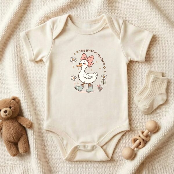 Silly Goose On The Loose Onesie – Funny Baby Romper | Cute Spring Baby Bodysuit | Perfect Baby Shower Gift Silly Goose On The Loose Onesie – Funny Baby Romper | Cute Spring Baby Bodysuit | Perfect Baby Shower Gift