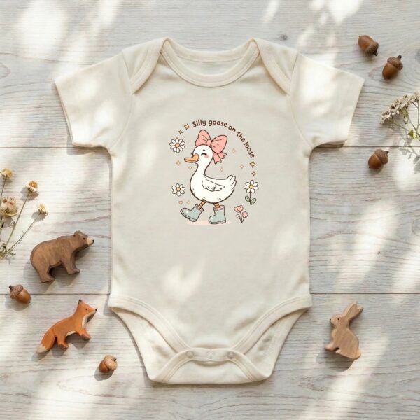 Silly Goose On The Loose Onesie – Funny Baby Romper | Cute Spring Baby Bodysuit | Perfect Baby Shower Gift Silly Goose On The Loose Onesie – Funny Baby Romper | Cute Spring Baby Bodysuit | Perfect Baby Shower Gift