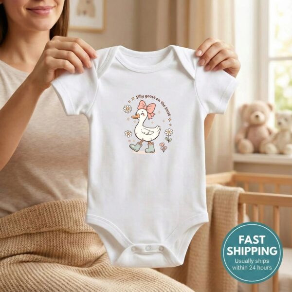 Silly Goose Onesie – Perfect Gift For Baby Girls, High-Quality Comfort, Adorable Spring Wardrobe Addition Silly Goose Onesie – Perfect Gift For Baby Girls, High-Quality Comfort, Adorable Spring Wardrobe Addition