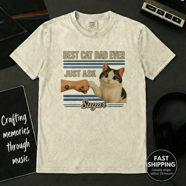Personalized Father’s Day Cat Gift – Cat Dad Present | 100% Cotton Custom Tee Personalized Father’s Day Cat Gift – Cat Dad Present | 100% Cotton Custom Tee