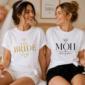 custom bridal t shirt t-shirt close-up detail