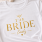 custom bridal t shirt t-shirt close-up detail