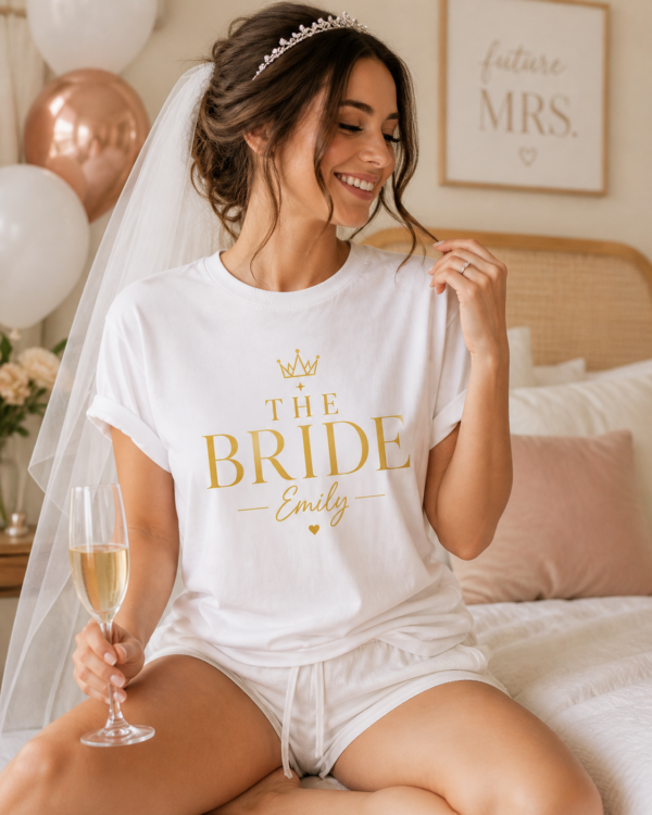 bridemockup custom bridal t shirt t-shirt lifestyle scene