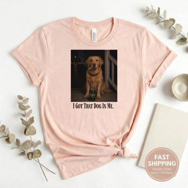 Custom Dog T Shirt – Dog Dad Gift | Retro Puppy Portrait custom dog t shirt t-shirt product photo