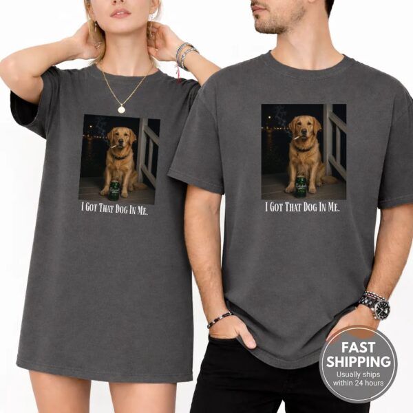 Custom Dog T Shirt – Dog Dad Gift | Retro Puppy Portrait custom dog t shirt t-shirt product photo