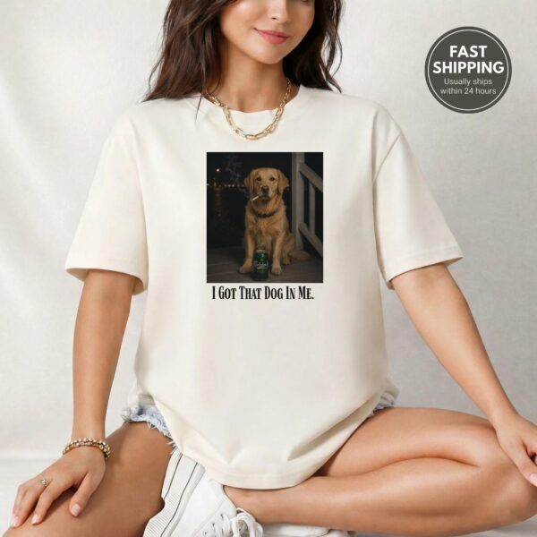 Custom Dog T Shirt – Dog Dad Gift | Retro Puppy Portrait custom dog t shirt t-shirt product photo