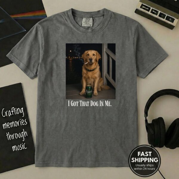 Custom Dog T Shirt – Dog Dad Gift | Retro Puppy Portrait custom dog t shirt t-shirt product photo