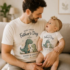 first fathers day matching set baby bodysuit product photo