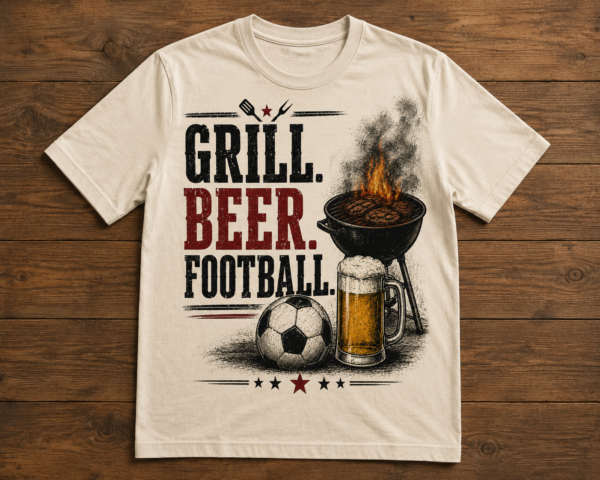 grillbeerfootball mockup funny world cup shirt t-shirt product detail
