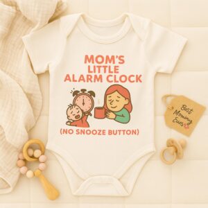 Mom's Little Alarm Clock Baby Onesie - Funny New Mom Gift