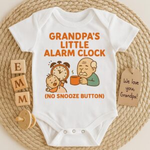 Funny Grandpa Baby Onesie – Custom Baby Gift for Grandparents Day, Newborn Bodysuit, Grandchild Gift, Baby Shower Outfit for Boy & Girl