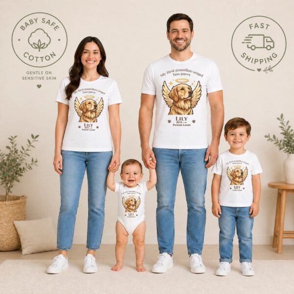 Pet Memorial Family Outfit, Personalized Matching Set, Onesie & Shirt pet memorial family outfit mockup