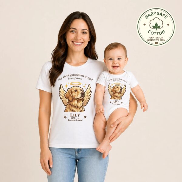 Pet Memorial Family Outfit, Personalized Matching Set, Onesie & Shirt pet memorial family outfit lifestyle